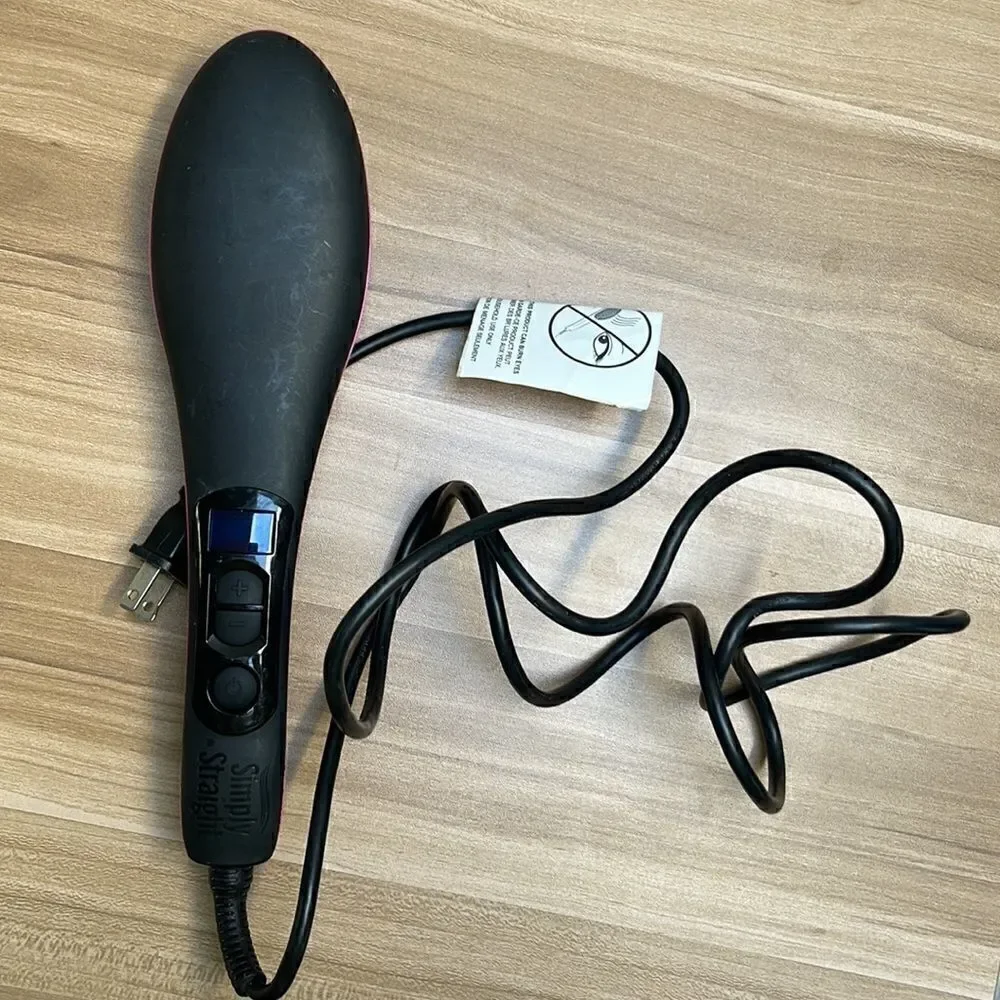 Simply straight hair straightener.  LCD temperature screen.